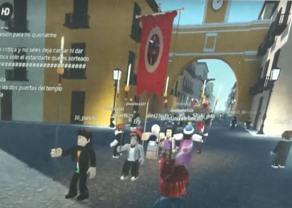 Procesión en Roblox