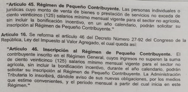 Decreto 31-2024, Congreso de la República de Guatemala, Capitulo IV, Reformas al Código Tributario, Artículo 16.